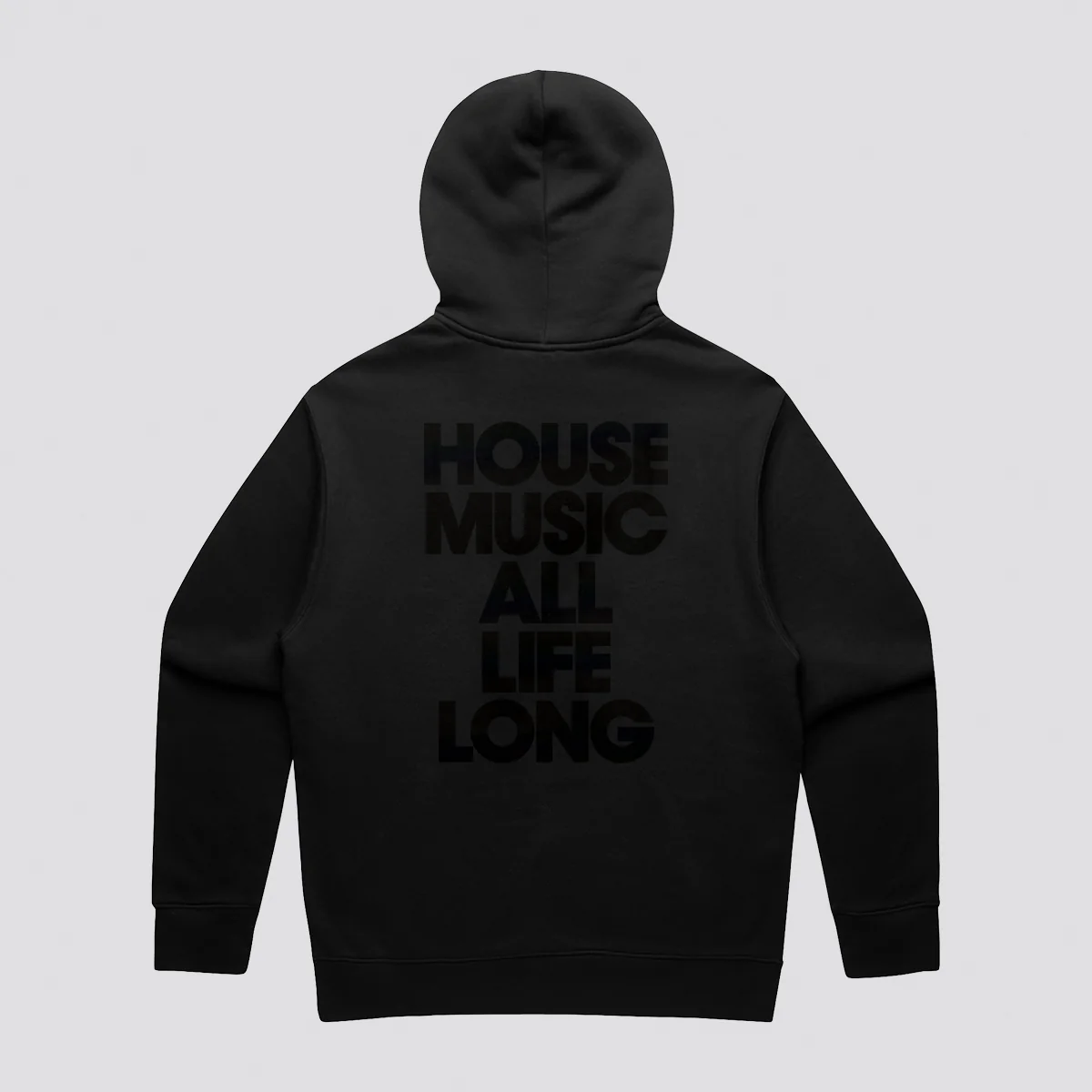 Defected House Music All Life Long Reflective Relaxed Fit Hooded Sweatshirt - Image 3