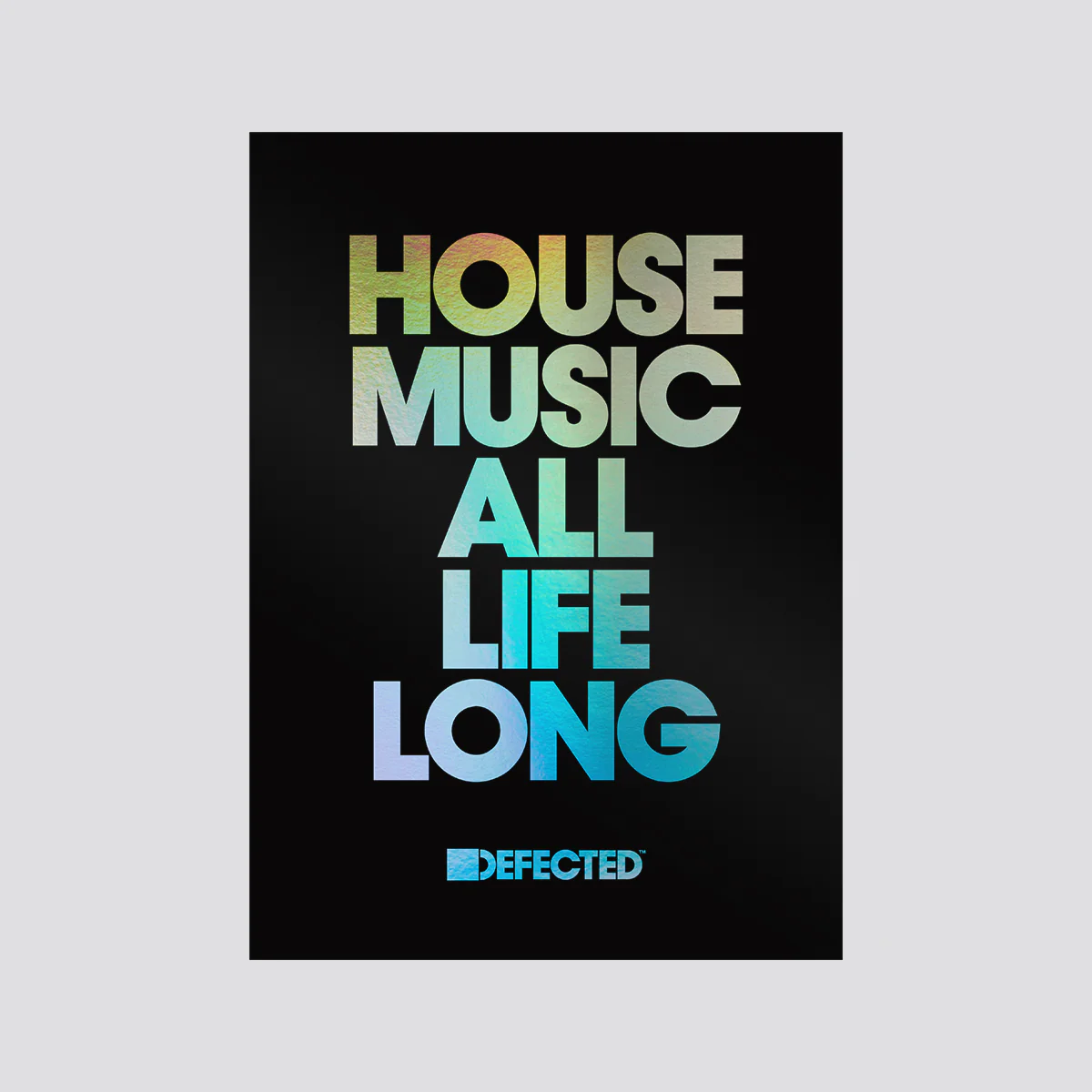 Defected House Music All Life Long Reflective Sticker