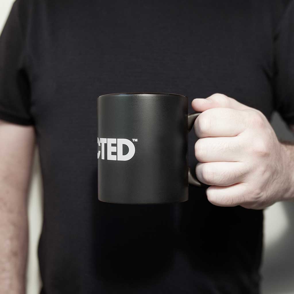 Defected Logo Matt Black Ceramic Mug - Image 5