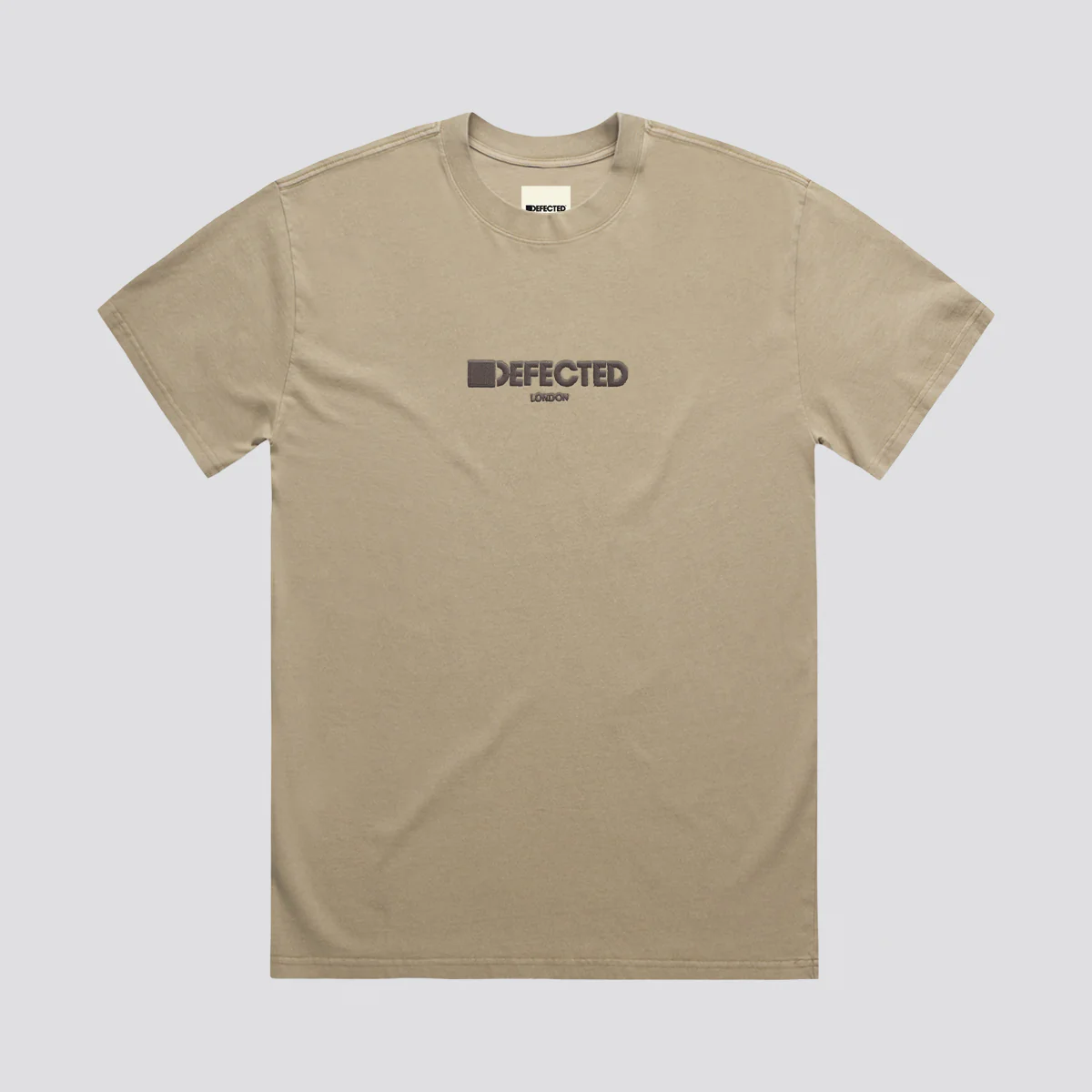 Defected London Embroidered Logo Heavy Faded T-Shirt - Image 10