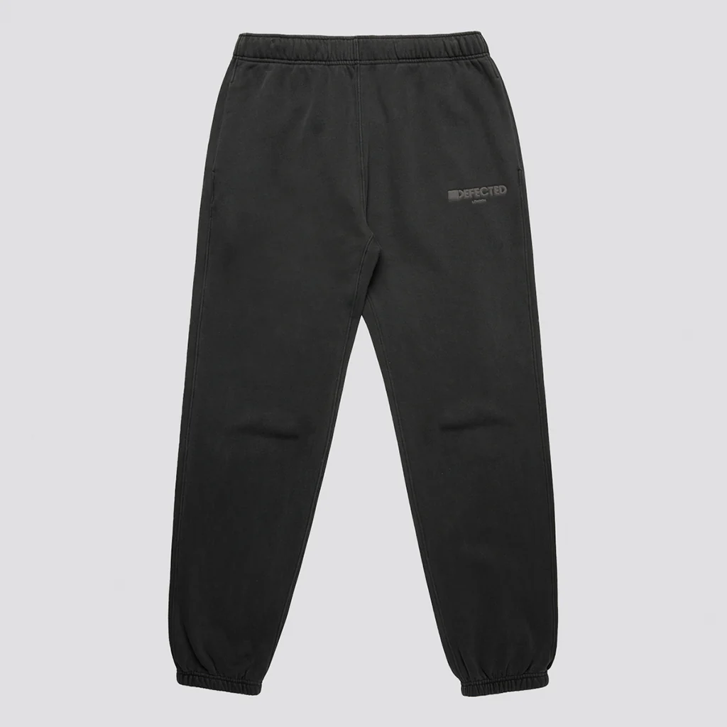 Defected London Embroidered Logo Relaxed Faded Joggers - Image 4