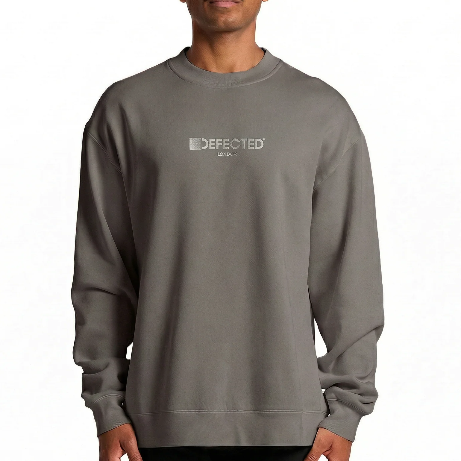 Defected London Embroidered Logo Relaxed Faded Sweatshirt