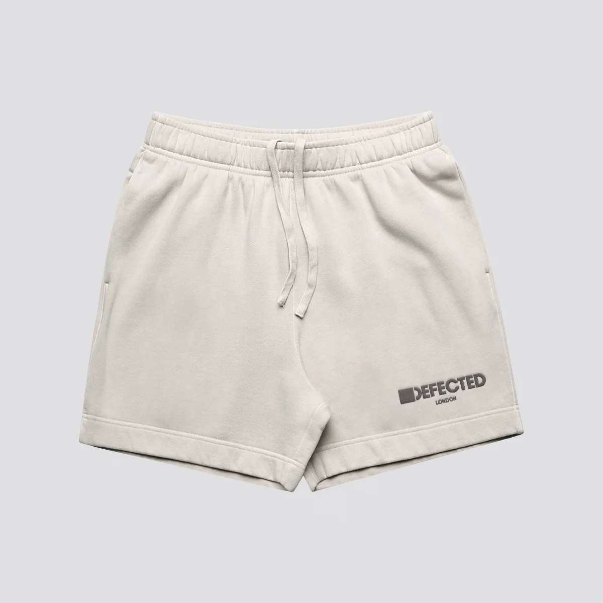 Defected London Embroidered Logo Relaxed Faded Track Shorts - Image 4