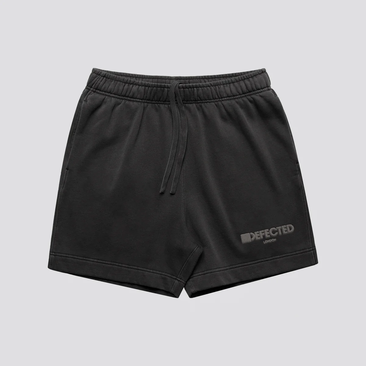 Defected London Embroidered Logo Relaxed Faded Track Shorts - Image 6