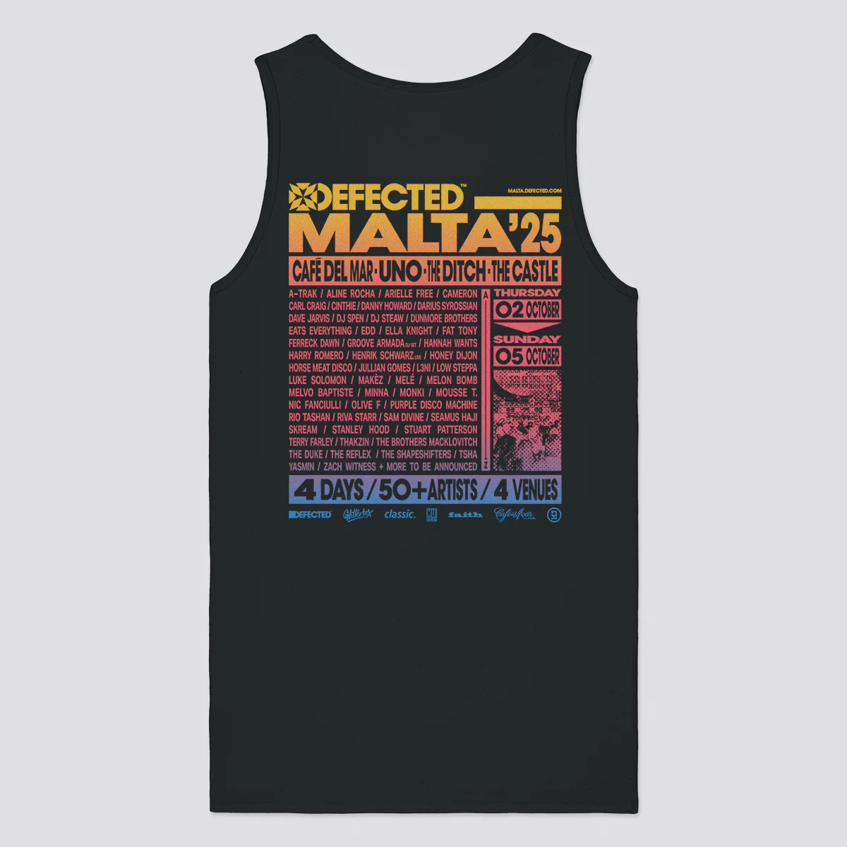 Defected Malta 2025 Line Up Vest - Image 3