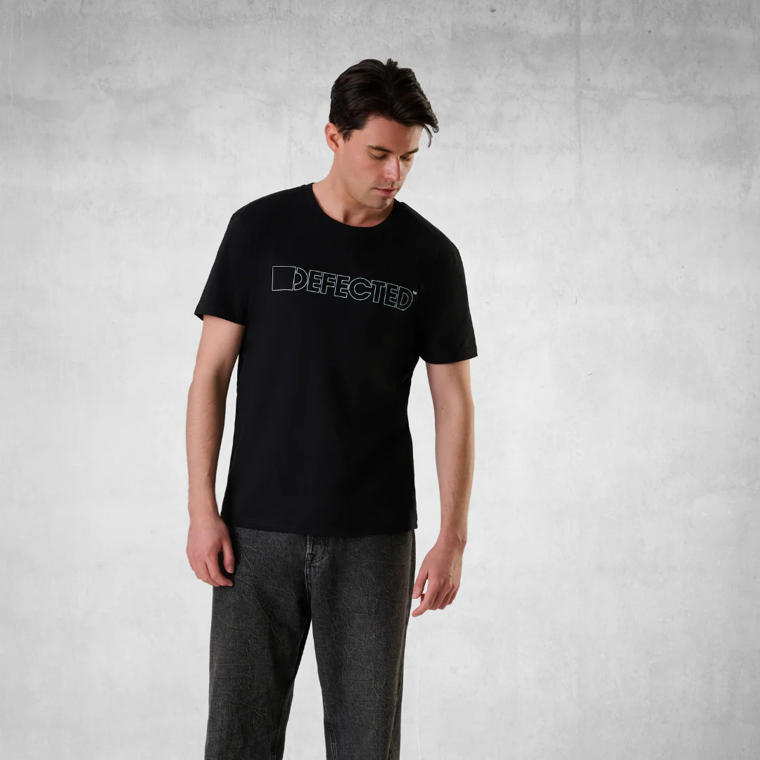 Defected Outline Logo Stacked T-Shirt - Image 4