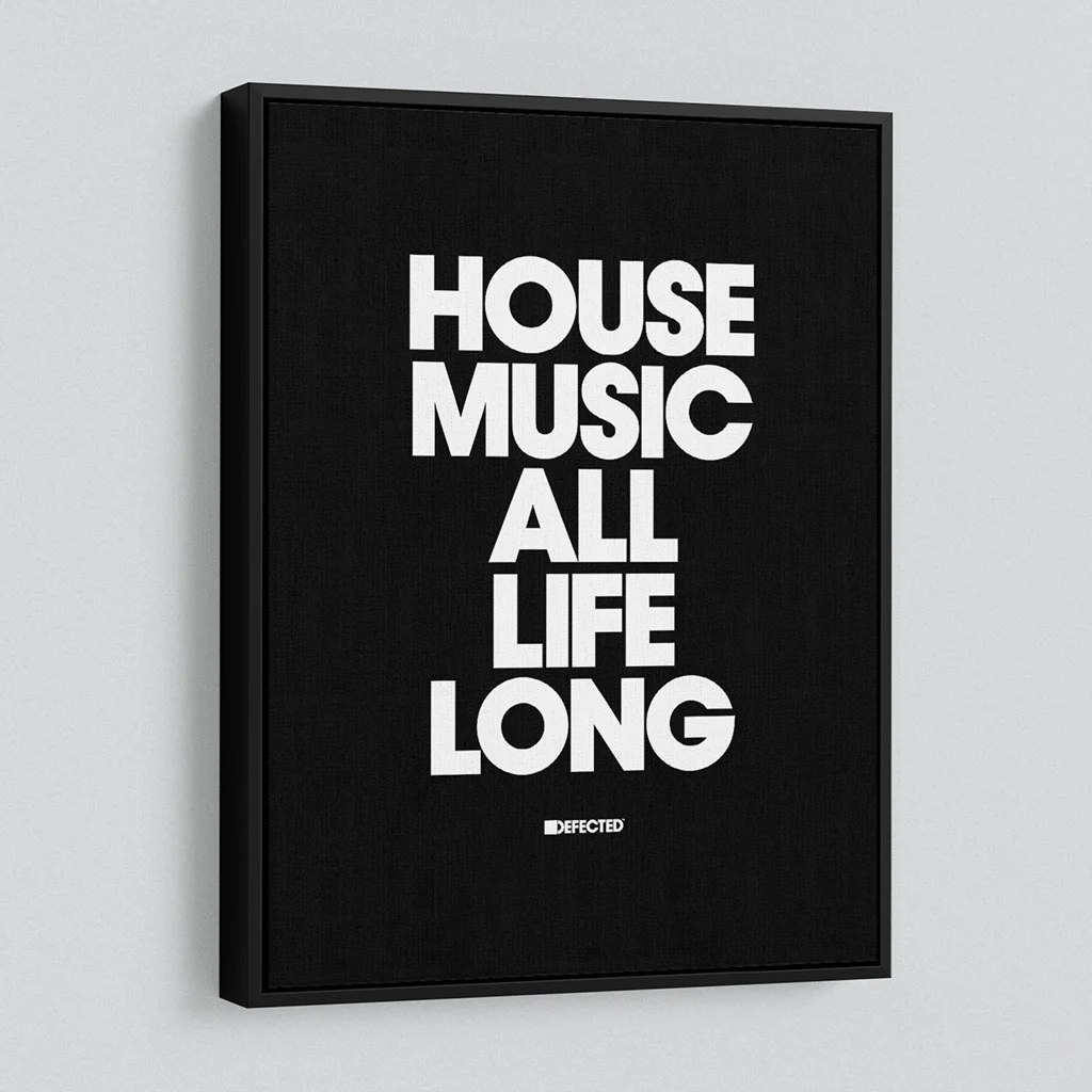 House Music All Life Long Framed Canvas Print - Image 11