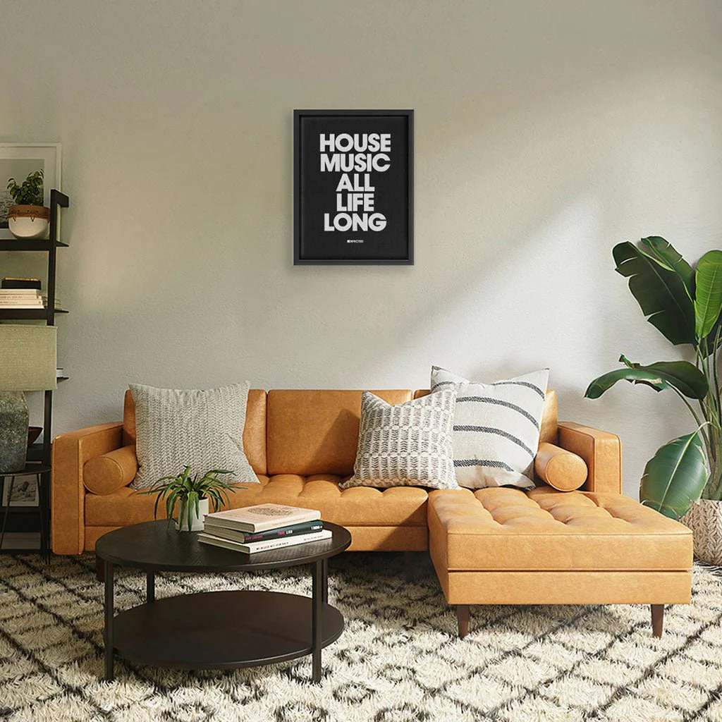 House Music All Life Long Framed Canvas Print - Image 6