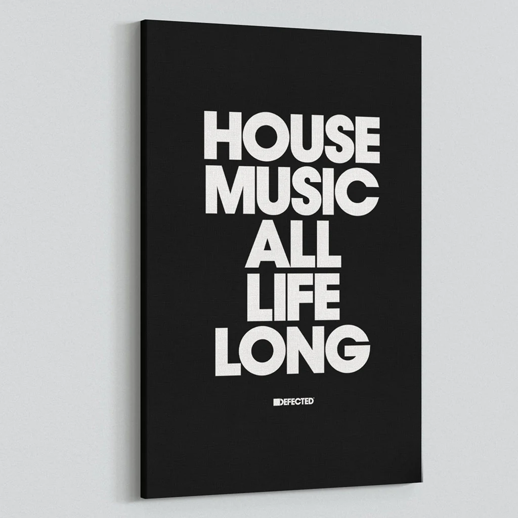 House Music All Life Long Stretched Canvas Print - Image 10