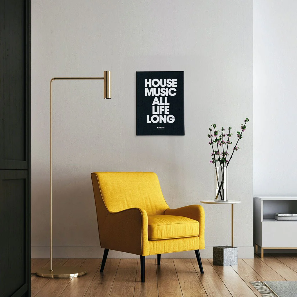 House Music All Life Long Stretched Canvas Print - Image 5