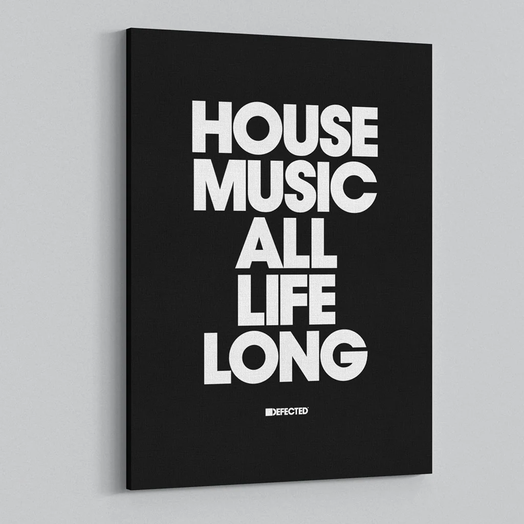 House Music All Life Long Stretched Canvas Print - Image 6