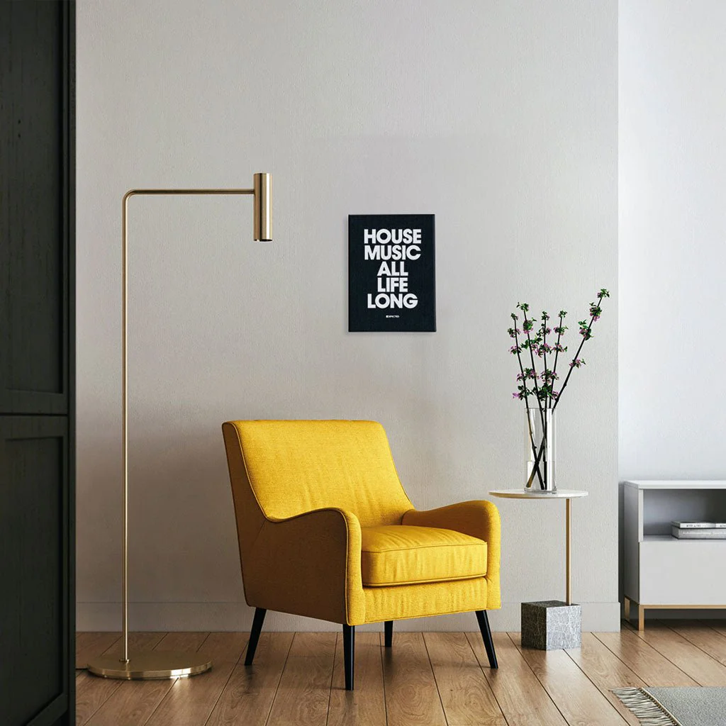House Music All Life Long Stretched Canvas Print - Image 7