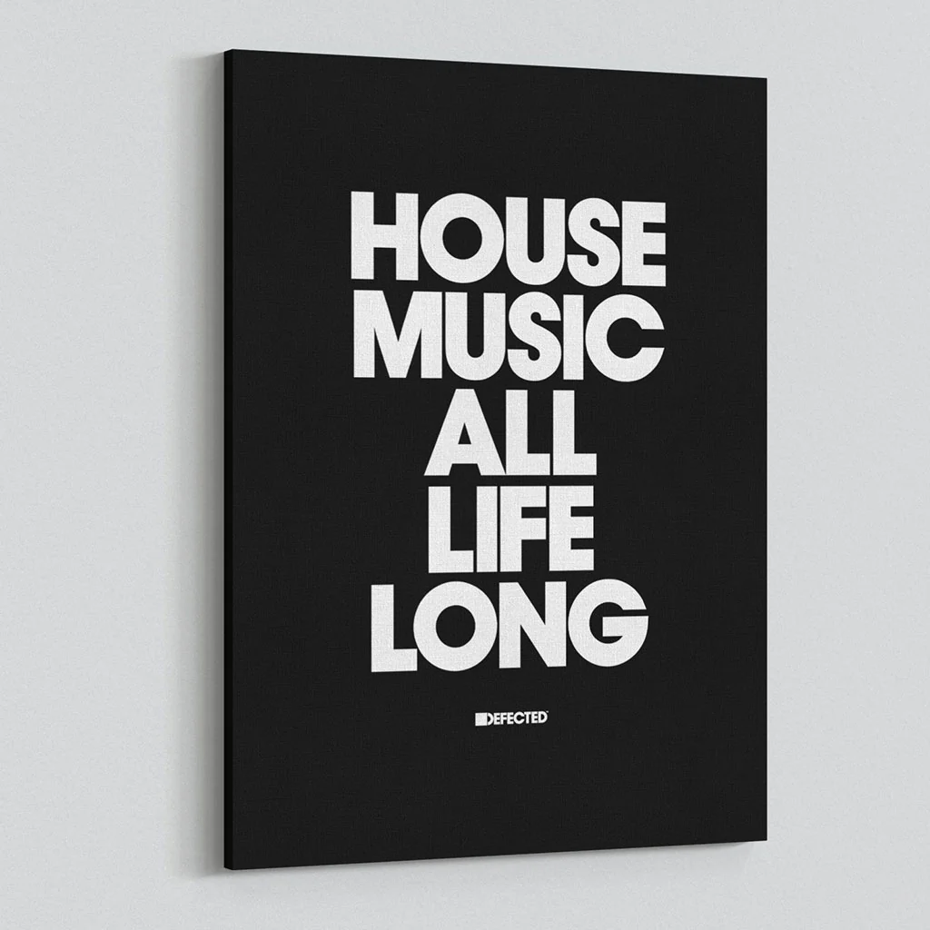 House Music All Life Long Stretched Canvas Print - Image 8