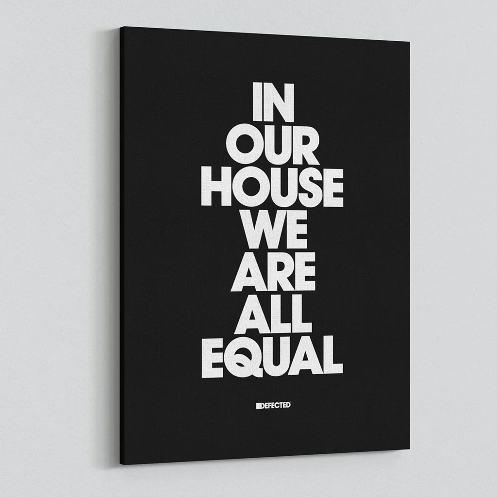 In Our House We Are All Equal Stretched Canvas Print - Image 8