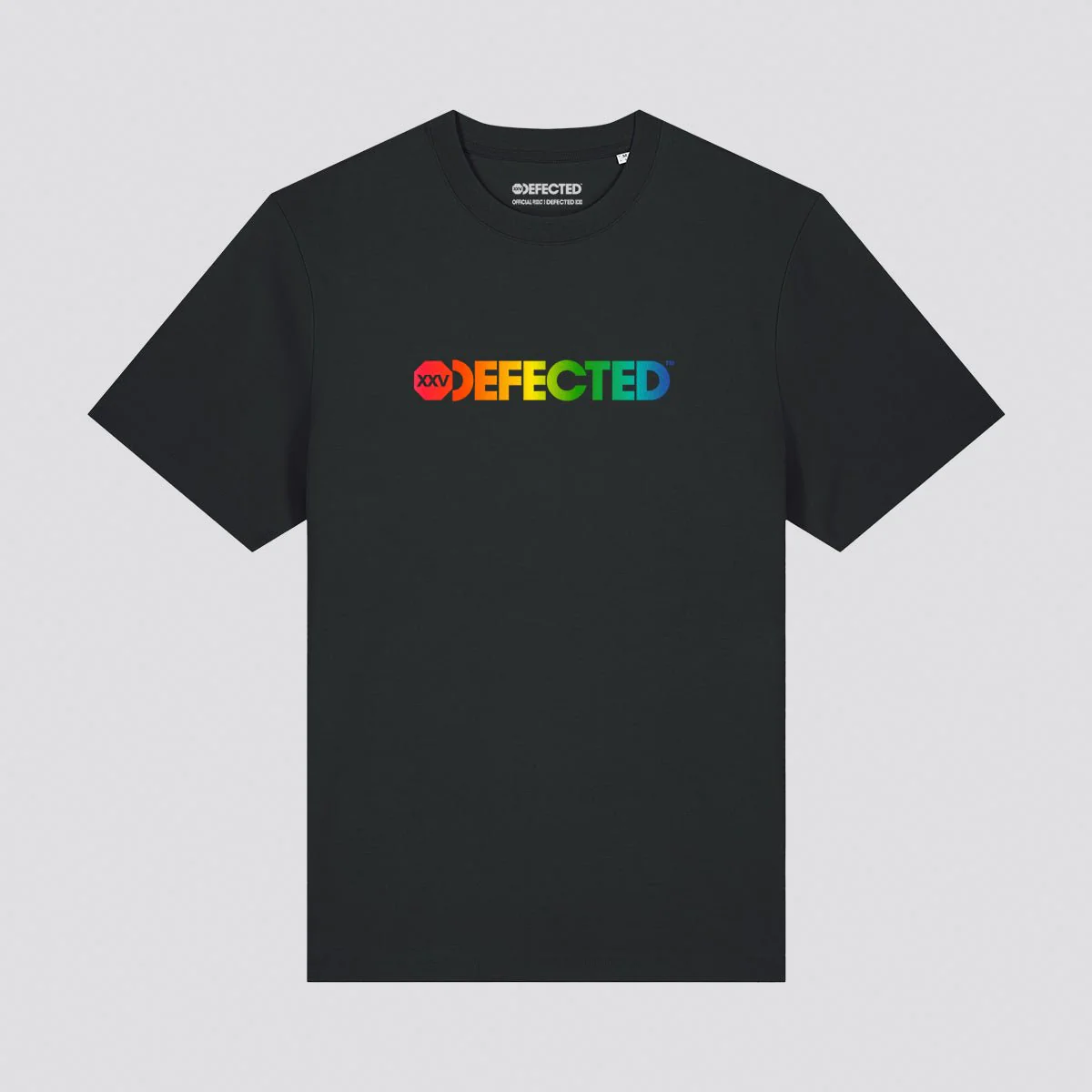 Rainbow Defected Stacked Logo T-Shirt - Image 2